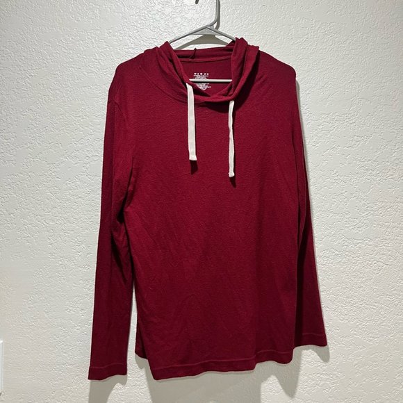 ZYIA Tops Zyia Boyfriend Hoodie Maroon Poshmark
